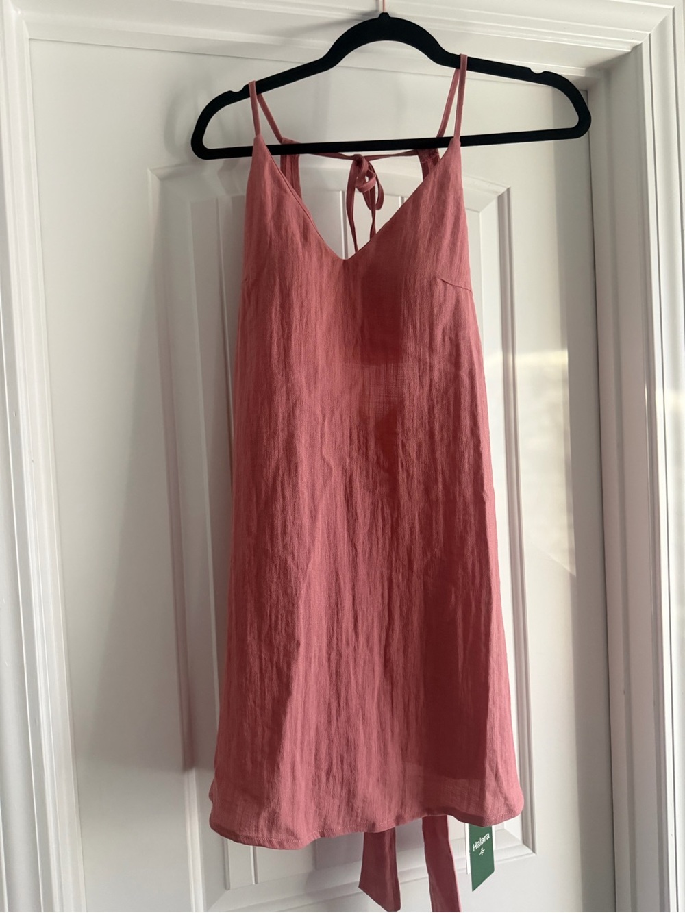 HALARA Dusty Rose Slip Dress with Tie Back